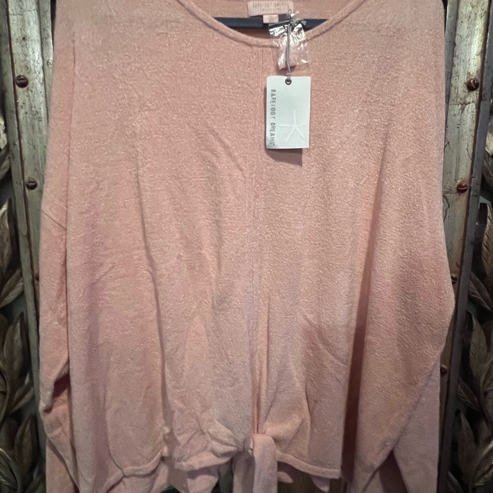 Barefoot Dreams Pink CozyChic Ultra Lite Cardigan - Picture 4 of 5